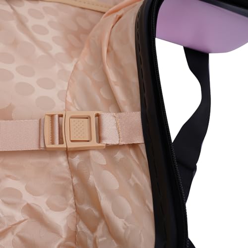 Children's Ride On Trolley Portable Universal Wheel Trolley Carry on Luggage with Password Lock Waterproof Unisex Boys Girls Travel Suitcase for Toddler Ages on for Most Airplanes (Pink, 24in)2