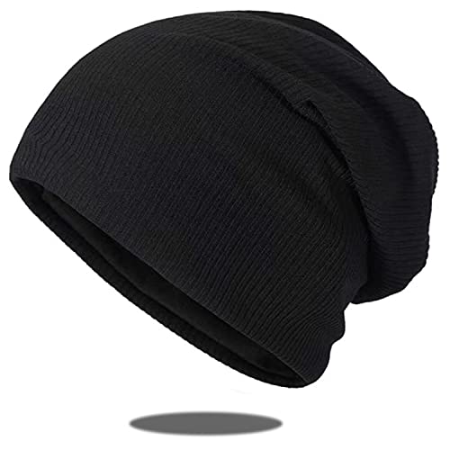 Accesorios, Compra de libro digital NEWKIBOU Gorro Moderno, Beanie Hat para Hombres y Mujeres Slouch Long, Beanie Algodón Elástico Unisex,Gorro de Punto cálido de Invierno Gorro Holgado (Negro)