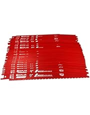 9 Inch 6/12 TPI Reciprocating Saw Blades Set Bi-Metal Pruning Blades for Nail-Embedded Wood,25 Pack,Wood with Nails,Metal/Wood Cutting Sawzall Blades