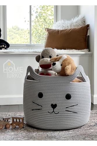 Oyuncak Sepeti, Jüt Sepet, Kedi, Köpek, Evcil Hayvan, Çocuk odası, Sepet Gri