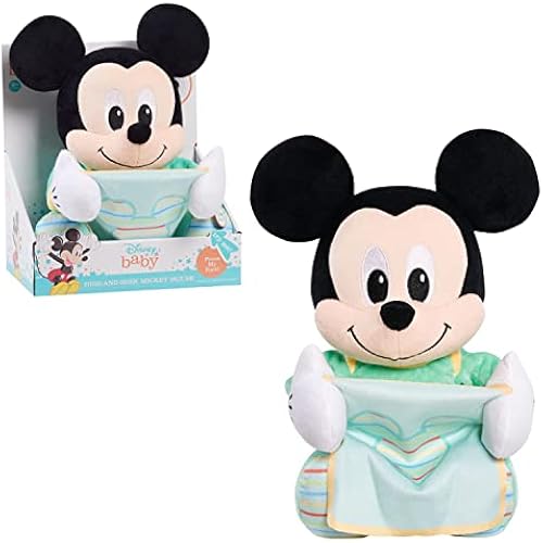 Disney Baby 11-inch Hide-and-Seek Mickey Mouse Interactive Plush, Pretend Play, Kids Toys for Ages 09 Month by Just Play