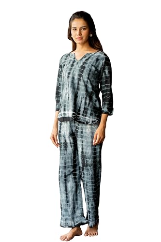 Image of MIRCHI FASHION Pure Cotton Cord Set | Shibori Printed Short Kurti with Palazzo Pant | Ethnic Co-ord Set for Women | Summer Office Wear