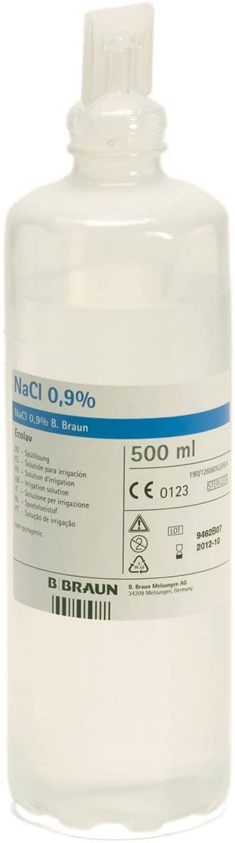 Soluzione FISIOLOGICA 500 ml per irrigazione e Cassetta Medica Pronto Soccorso Valigetta