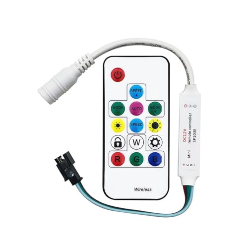 Bande lumineuse contrôle du ruban LED WS2811 et WS2812 via mini variateur SP103E