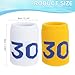 PATIKIL Sports Wristband Sweatbands for Men and Women, 2 Pcs Breathable Tennis Wrist Bands Absorbent Sweat Band Number 30 for Basketball Football Baseball Running Gym, Yellow/White
