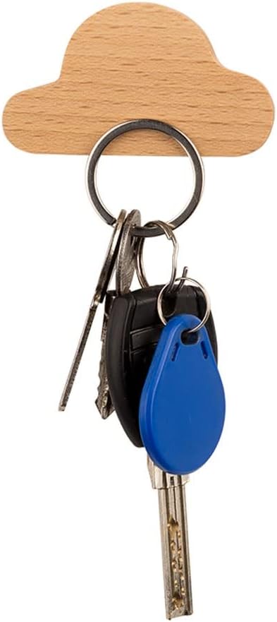 Creative Solid Wood Magnetic Key Holder Self-Adhesive Storage Organizer Tools Home Decoration Accessories