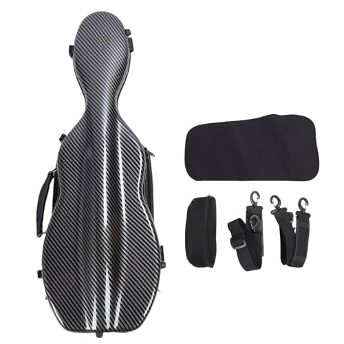 4/4 Full Size Violin Case with 2 Shoulder Straps Carbon Fiber Violin Backpack Built in Humidity Meter