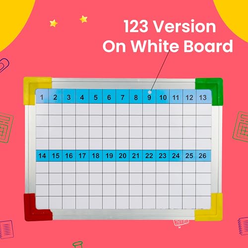 Image of DAHSHA 2 in 1 Double SidedSlate for Kids Double Side Slate Board with Colorful Aluminum (Slate 123 Version)