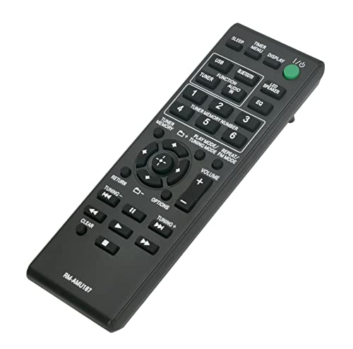 AULCMEET RM-AMU187 Replacement Remote Control Compatible with Sony CD/Tuner Micro Hi-Fi System CMT-S30IP GTK-N1BT CMT-S20 CMT-S20B CMT-S30 - Image 2