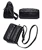 WuXingMeiLi Water Soft PU leather Purses and Shoulder Handbags for Women Crossbody Bag Cross Body Messenger Bags (Black T2) #3