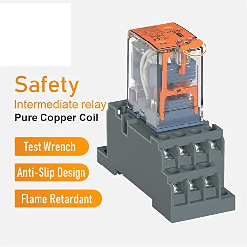 Relais électromagnétique intermédiaire HH54 DC 12V 8 broches - 4