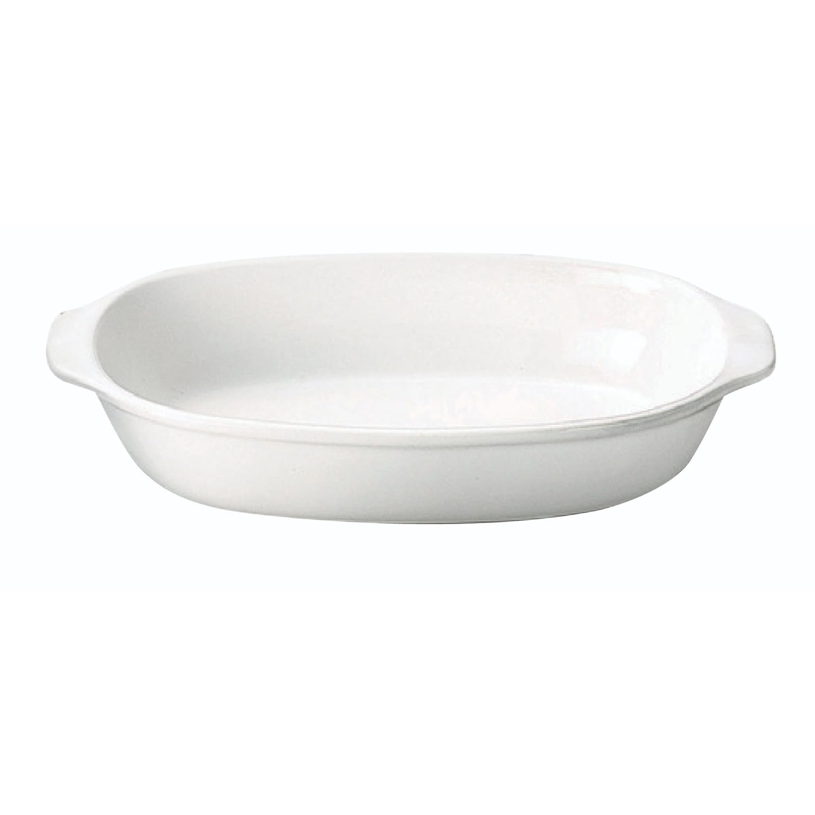 Banko Ware 06281 Gratin Dish for One Person Oval Oval Diameter 8.3 inches (21 cm) Monotone, Heat Resistant, Ceramic, Oven Safe, Microwave Safe, Dishwasher Safe, White, Made in Japan