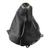 Modelo: 756436 MOMOALA AAlamor Manual Gear Shift Perilla Cubierta PU Cuero Negro Cosido para Honda Civic Si 2006-2012