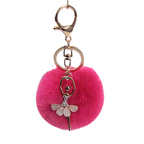 Underleaf Porte-CléS Pompon Mignon Doux Balle Porte-CléS Danse Fille Sac Pendentif Bijoux Cadeau (Color5)