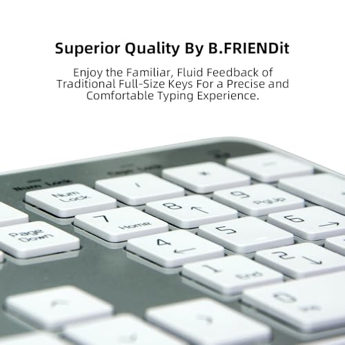 Image of USB Wired Keyboard for window,Comfortable Quiet Chocolate Keys, Durable Ultra-Slim Wired Computer Keyboard(QWERTY) for PC, Windows 11 /10 /8 /7 /XP /Vista KB1430 (Sliver, Wired Keyboard For Windows)