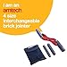 Amtech - 4-Size Interchangeable Brick Jointer Tool for Maintaining and Repairing Brickwork, Durable Cast Aluminium, Ergonomic Handle, Includes Nylon Storage Pouch (13mm, 16mm, 19mm, 22mm)