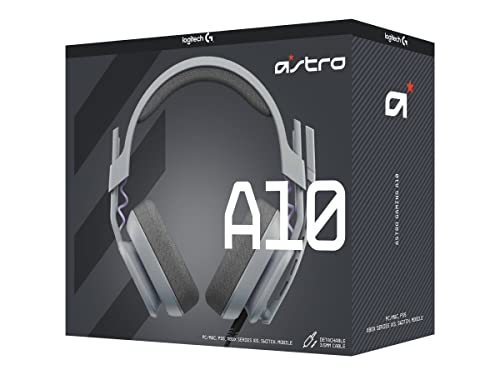ASTRO A10 Gaming Headset Gen 2 Wired Headset, Over-ear Gaming Headphones, Lightweight, Flip-to-mute microphone, 32 mm drivers, For Xbox Series X|S, Xbox One, PS5, PS4, Nintendo Switch, PC - Grey ASTRO A10 Gaming Headset Gen 2 Wired Headset, Over-ear Gaming Headphones, Lightweight, Flip-to-mute microphone, 32 mm drivers, For Xbox Series X|S, Xbox One, PS5, PS4, Nintendo Switch, PC - Grey