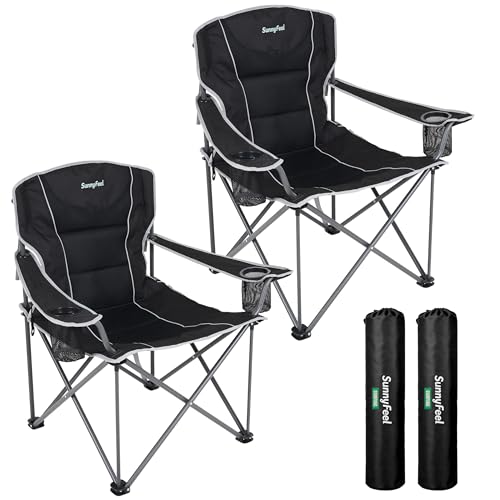 SUNNYFEEL Oversized Camping Chair 2 Pack for Big & Tall...