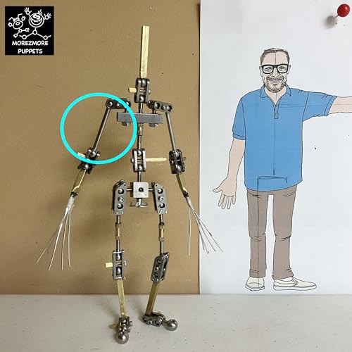 M00871-10 MOREZMORE 10pcs Double Ball Rod Barbells 6mm Ball 30mm Length for Ball and Socket Stop Motion Puppet Armature Humanly Posable Armature Parts HPA
