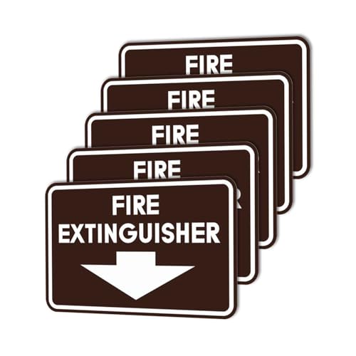 Image of Signs ByLITA Classic Framed Fire Extinguisher (Dark Brown) - X-Large 5 Pack