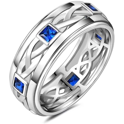 SweetJew 925 Sterling Silver Sapphire Ring Cover