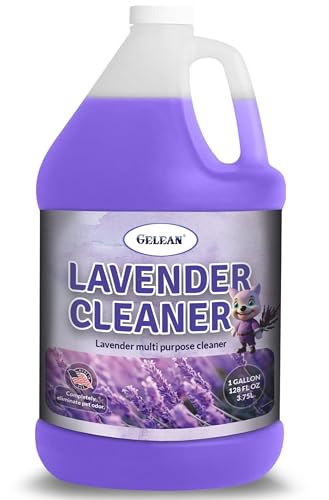 GELEAN LAVENDER Multi Purpose Cleaner & Deodorant - MADE IN USA - Concentrate Lavender cleaner - Strong Odor Floor Cleaner - Floor Cleaner Odor eliminator 128oz