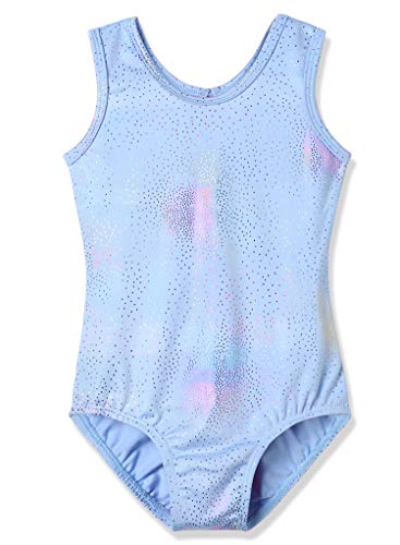 HOZIY Leotards for Girls Ballet Gymnastics Sleeveless Long Sleeve Colorful Sparkles Aqua Blue Pink Purple Solid