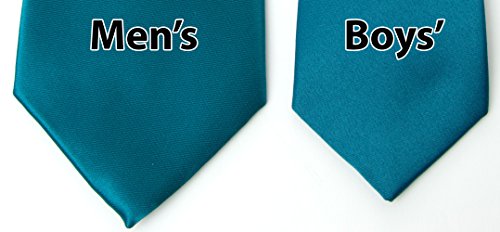 Spring Notion Boys' Satin Zipper Necktie Teal Small4