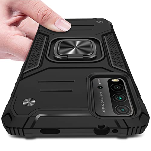 KUJQOC �Ή� Xiaomi Redmi 9T�p �P�[�X �����O�t�� �ϏՌ� TPU �N���A ���^ �y�� �g�уK�o�[ �X�^���h�@�\ �ԍڃz���_�[�Ή� ��d�\�� �S�ʕی� �ČRMIL�K�i �X�N���u �J�����ی� �C�菝�h�~ ���o���Ղ� �X�N���b�`�h�~ ��