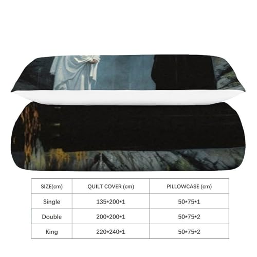 Housse de couette single anti-plis en microfibre 3D pour lit de garçon facile à laver