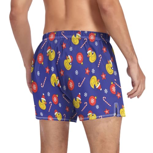 Image of Men's Boxer Shorts Cotton Loose Underwear with Button Fly