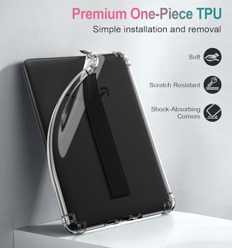 MoKo Case for 7" Kindle Paperwhite 12th Gen 2024 with Hand Strap, Black - 3