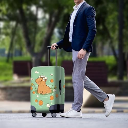 Image of Mumeson Capybara Luggage Cover Washable Luggage Covers for Standard Suitcase Suitcase Cover Spandex Travel Luggage Cases