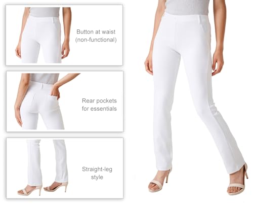 Image of Yogipace,Belt Loops,Women's Petite /Regular /Tall Straight Leg Yoga Dress Pants