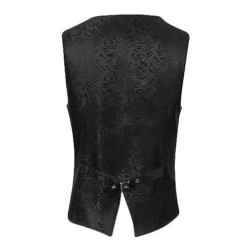 Zeiyignr Mens Victorian Suit Vest Steampunk Gothic Waistcoat Renaissance Suit Vest Formal Tuxedo Vests Medieval Dress Vest3