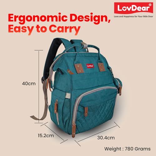 Image of LovDear Diaper bag for mothers for travel, Maternity Bag for Newborn Baby, Mother Travelling Bag Spacious and Stylish