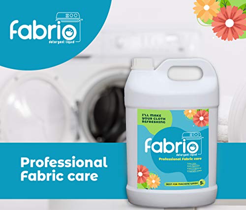 Image of Fabrio Liquid Detergent 5L | Laundry Wash for Fabric Care | Color Care With Stain Remover | Top and Front Load Washing | Enzymatic Wash | Best For Machine Wash
