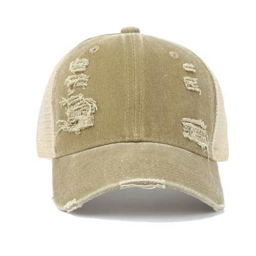 Image of Trucker Hat Distressed Baseball Cap Golf Cap Adjustable Sportswear Hat for Men Women Unisex