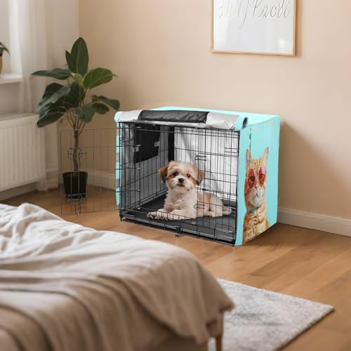 Housse de cage pour chien grand format imperméable avec filet - 8