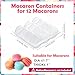Sherr 24 Pcs Macaron Boxes Clear Plastic Macaron Storage Containers Macaroon Packaging Display Trays for Cookie, Wedding, Party Gifts