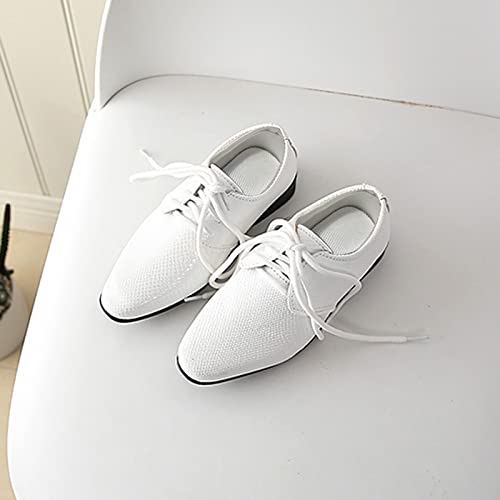 Children Kids 𝐎xford Shoes Girl’s Boy’s Leather Dress Shoes Student School 𝐔niform Lace-Up Shoes Loafer 𝐅lats4