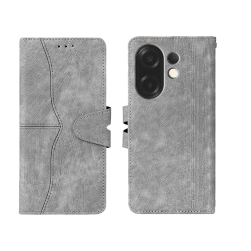 Image of amazon basics Vivo X200T 5G Flip Cover | Card Pockets Wallet & Stand | Flip Cover for Vivo X200T 5G (Gray)