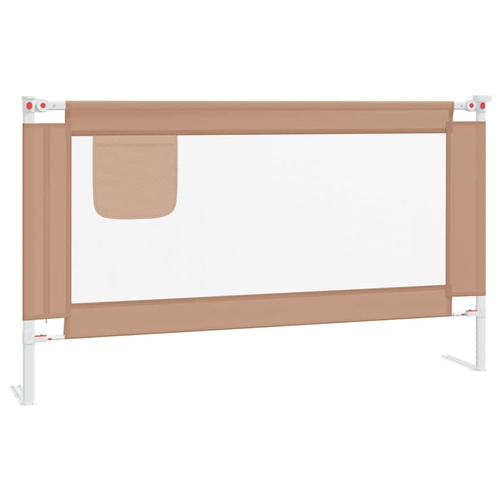 Generisch Kleinkind-Bettschutzgitter Taupe 140x25 cm Stoff,Baby & Kleinkind,Babysicherheit,Baby-Bettschutzgitter,10219