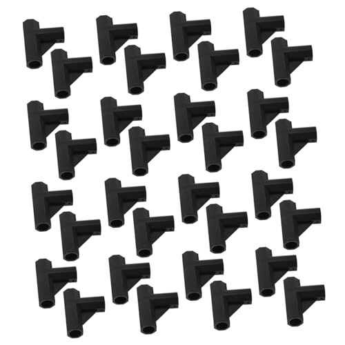 BESPORTBLE 12mm Tee Fitting for Storage Rack 50pcs Nylon Three Way Connector Black Outdoor Storage Rack Accessories