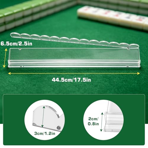 4 piezas soportes acrílicos para Mahjong con empujadores miniatura 4