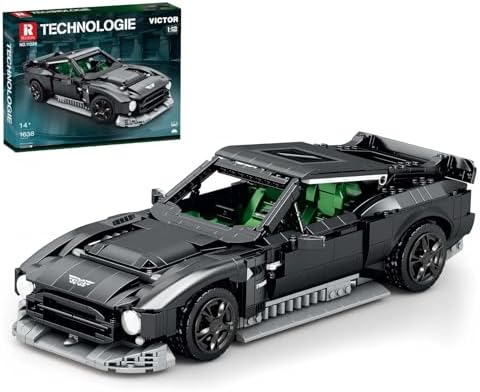 Reobrix 11028 Aston Martin Victor Toy Car Building Blocks, 1:12 Scale Model Car Kit for Display and Collectible, Race Car Building Toy for Teens 14+ and Adults, 1638 Pieces