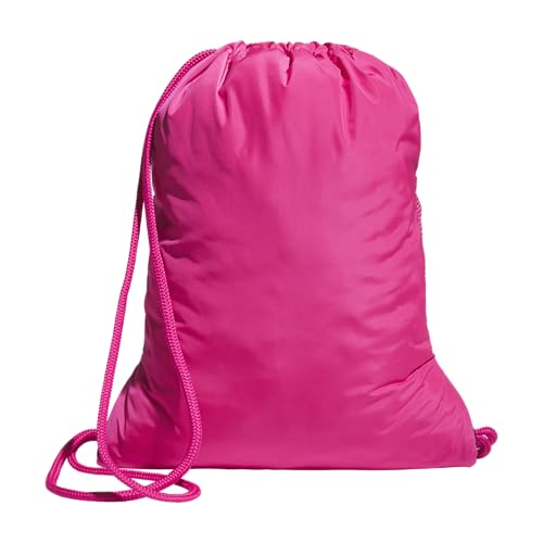 Image of adidas Alliance Sackpack - Drawstring Backpack for Sports, Small Gym, Team Shock Pink 2 /White /3, One Size, Alliance Sackpack - Drawstring Backpack Small Bag for Men and Women