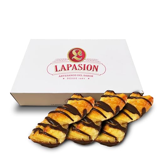 LAPASION - Lazos hojaldre rayado con chocolate | Masa | Hojaldre | Chocolate | Individuales | Bollería y Dulces 2.5 Kg
