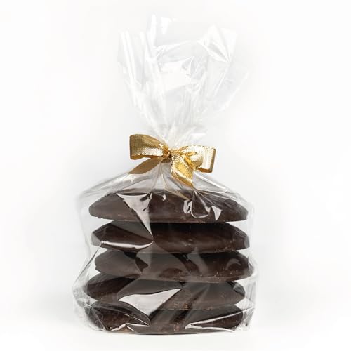 Nürnberger Elisenlebkuchen mit Zartbitter Schokolade – Saftig & Handgefertigt | Edle Lebkuchen Spezialität | Traditionelles Weihnachtsgebäck | 5er-Pack