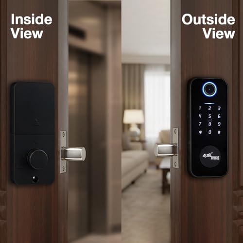 Image of Alba Urmet Digital Smart Door Lock for Wooden Door (30-55mm) | Biometric Fingerprint Lock with PIN, RFID Card & Keyless Entry | Secure Deadbolt Deadlock System | Free Installation & 2 Year Warranty